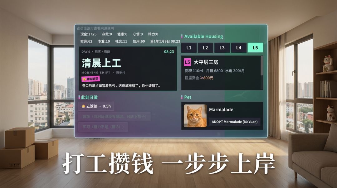 市井打拼模拟器游戏截图
