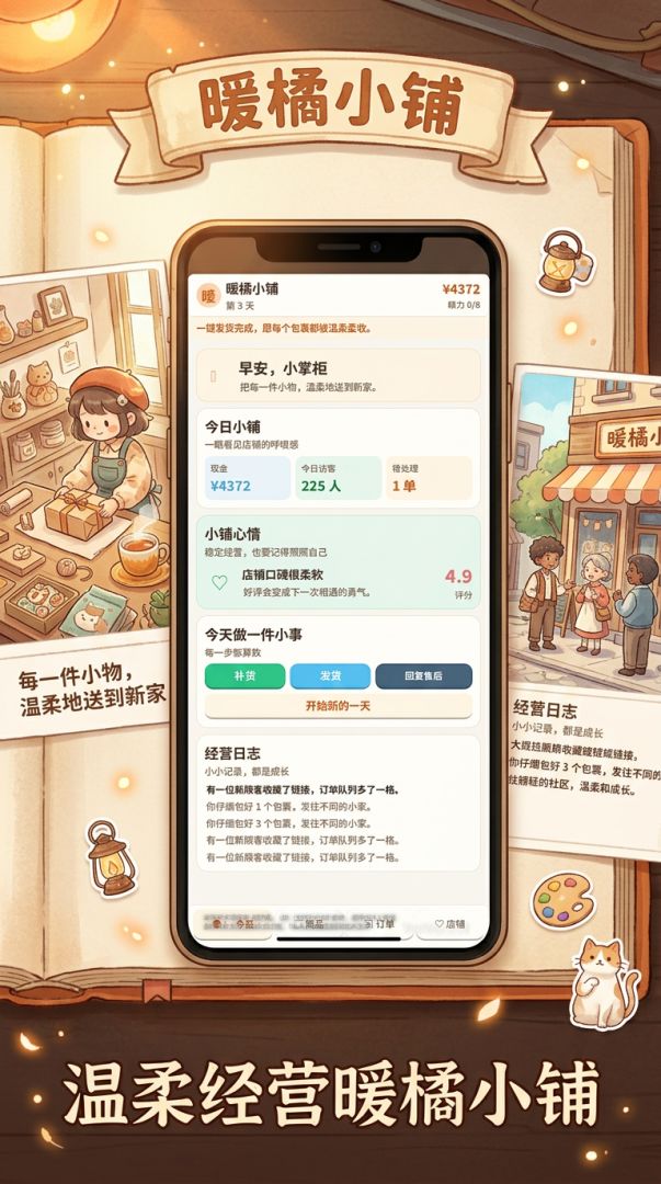 暖橘小铺（电商模拟版）游戏截图