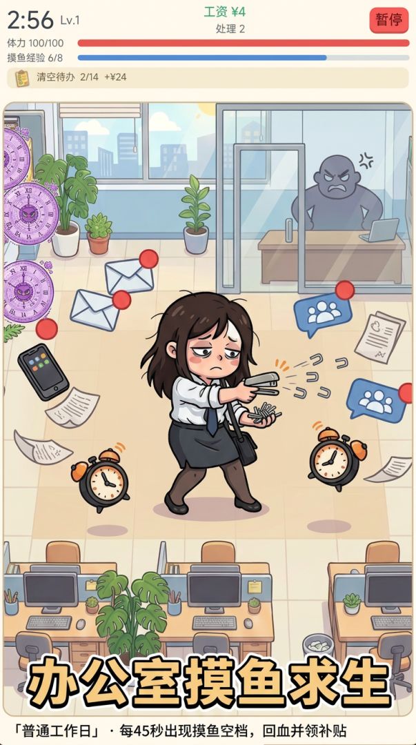摸鱼特工:准点下班游戏截图