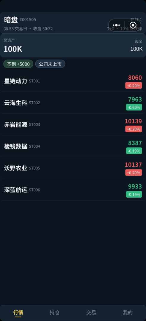 暗盘·股市模拟游戏截图