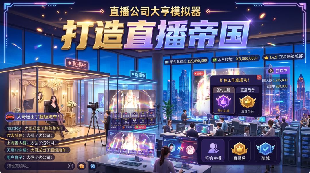直播公司大亨模拟器游戏截图