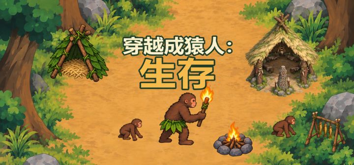 穿越成猿人:生存 封面