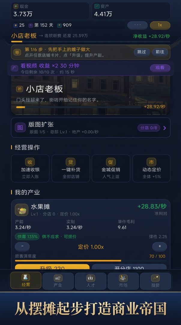 我的商业帝国:从摆摊到世界首富游戏截图