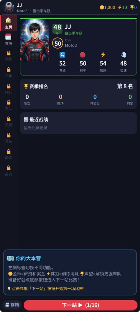 摩托车手生涯游戏截图