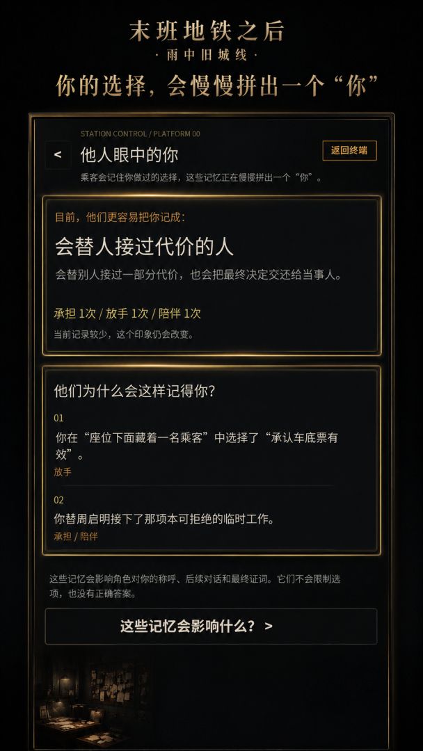 末班地铁之后:雨中旧城线游戏截图