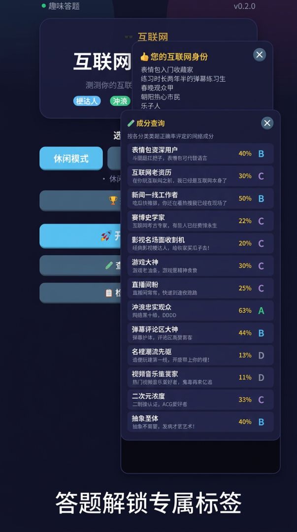 互联网成分检测游戏截图