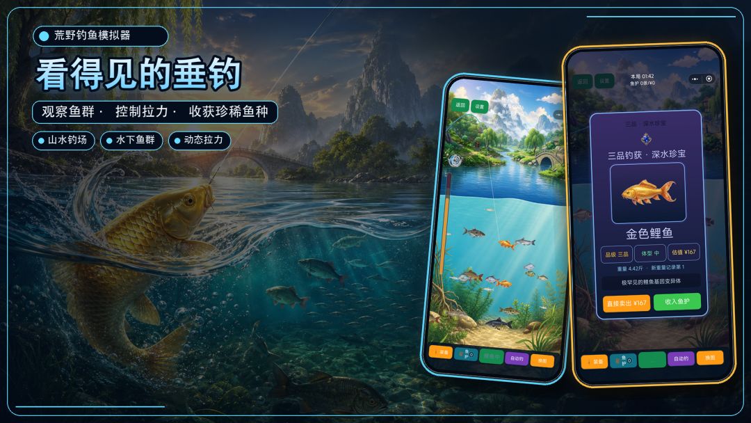 荒野钓鱼模拟器游戏截图