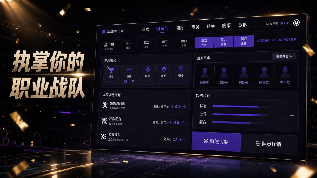 决战捞妹之巅:第五电竞经理游戏截图