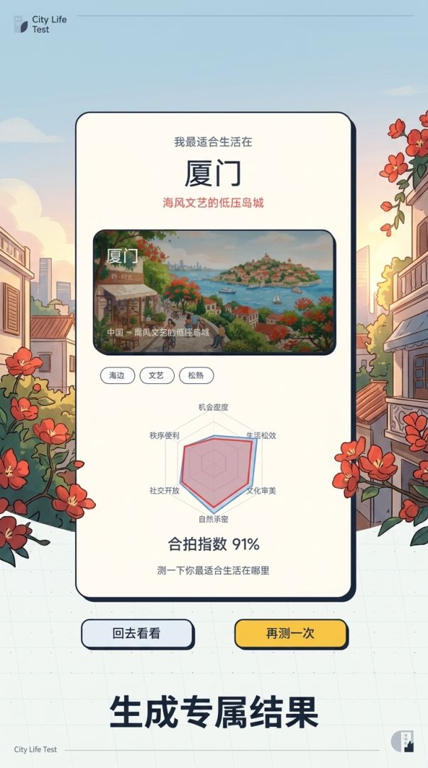 测一测,你最适合生活在哪个城市游戏截图