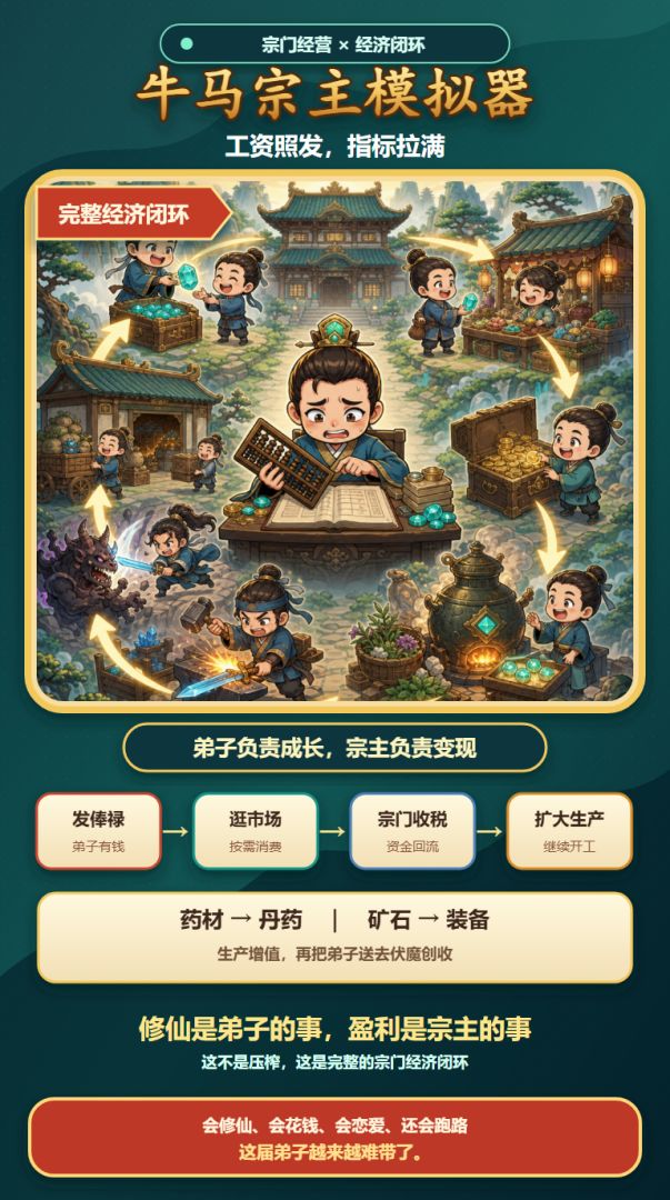 牛马宗主模拟器游戏截图