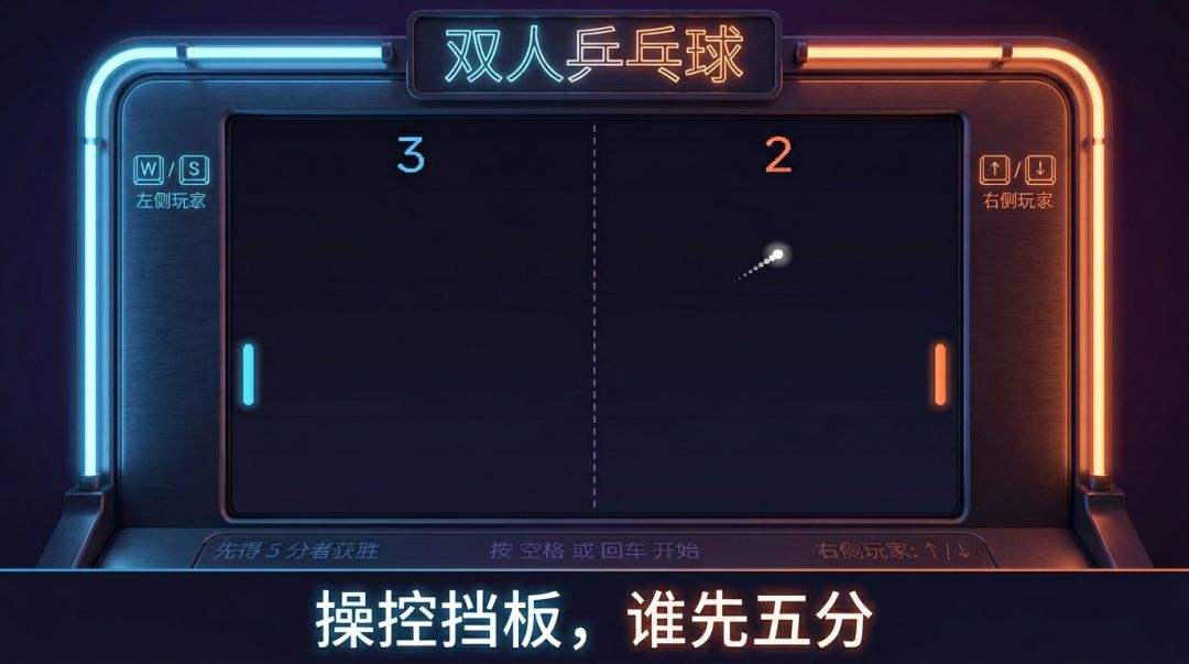 双人乒乓球游戏截图