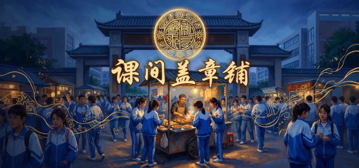 课间盖章铺 封面