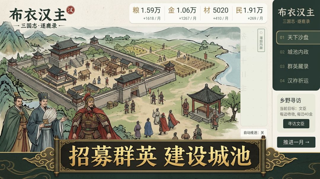 布衣汉主·三国志逐鹿录游戏截图