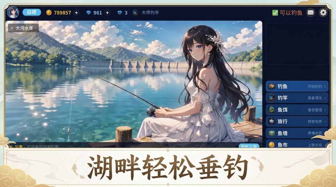 悠闲钓鱼游戏截图