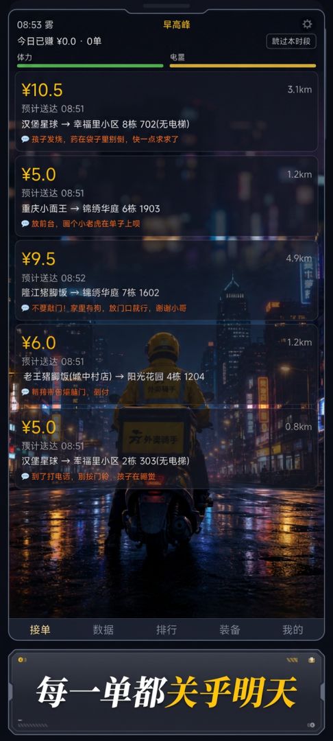 外卖骑手生存日记游戏截图