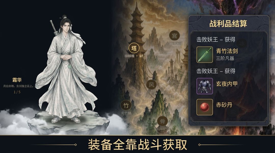 装备全靠打 开始修仙游戏截图