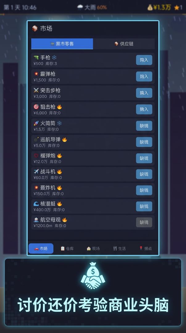 军火贸易模拟器游戏截图