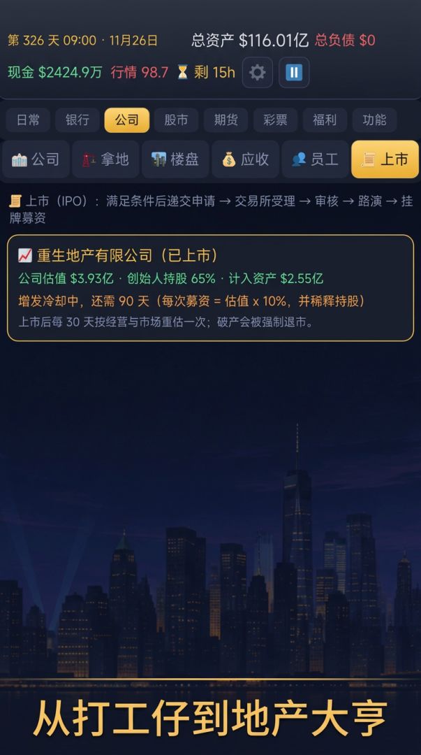 重生华尔街之地产传奇游戏截图