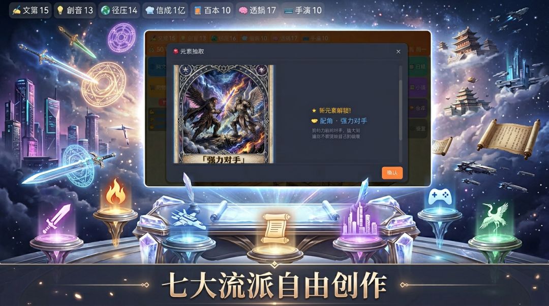 网文创作者游戏截图