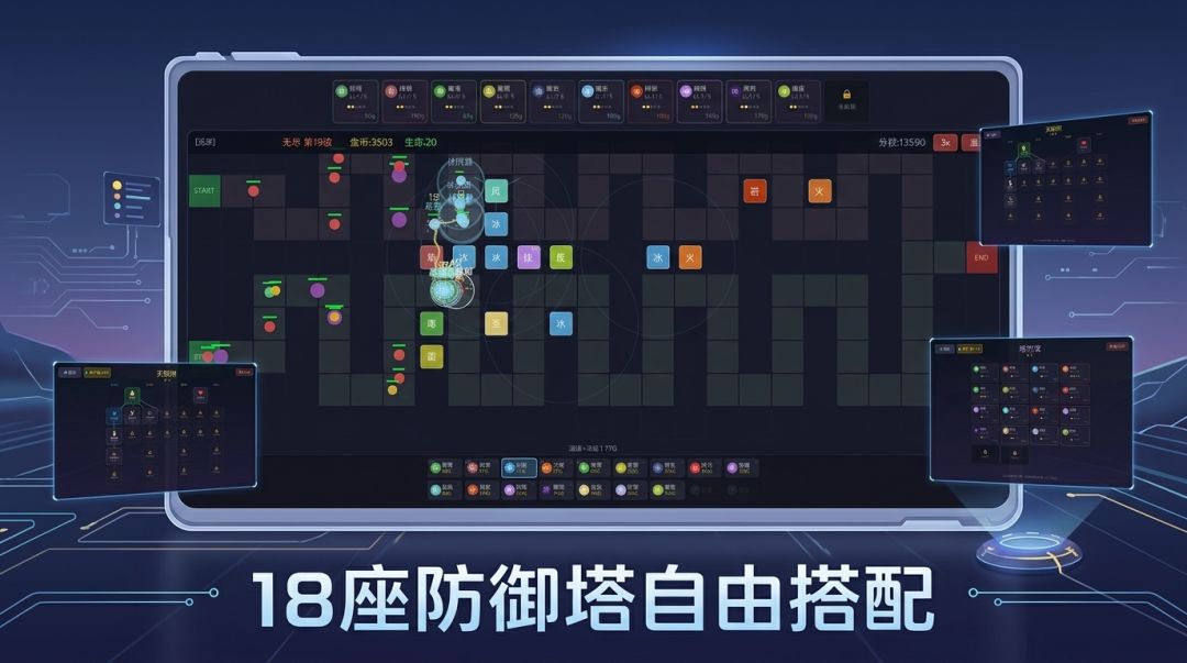 简单的塔防游戏截图
