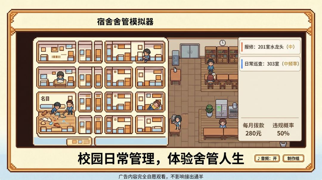 宿舍舍管模拟器游戏截图
