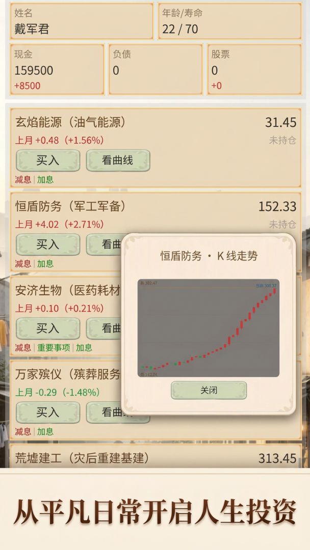 平凡人生：家庭与股市游戏截图