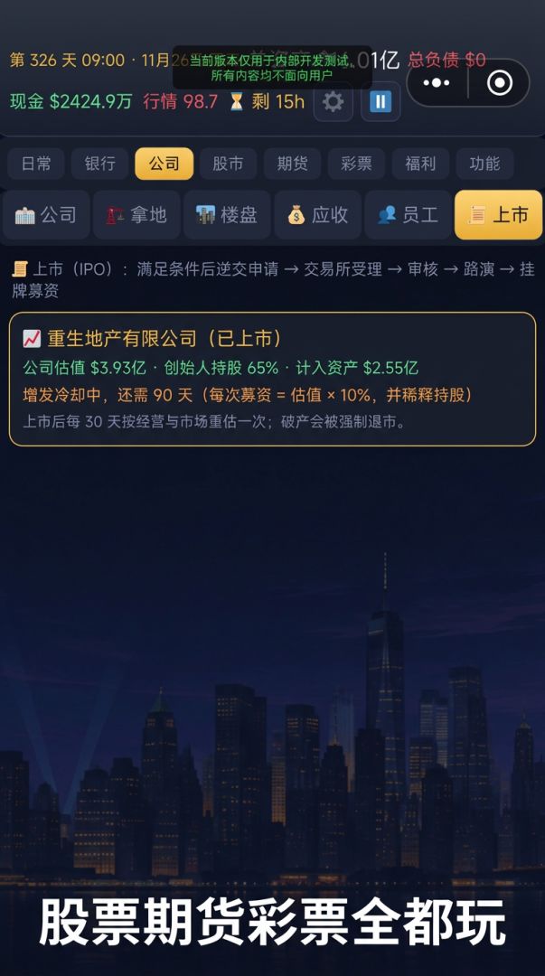 重生华尔街之地产传奇游戏截图
