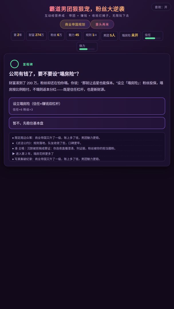 霸道男团狠狠宠，粉丝大逆袭游戏截图