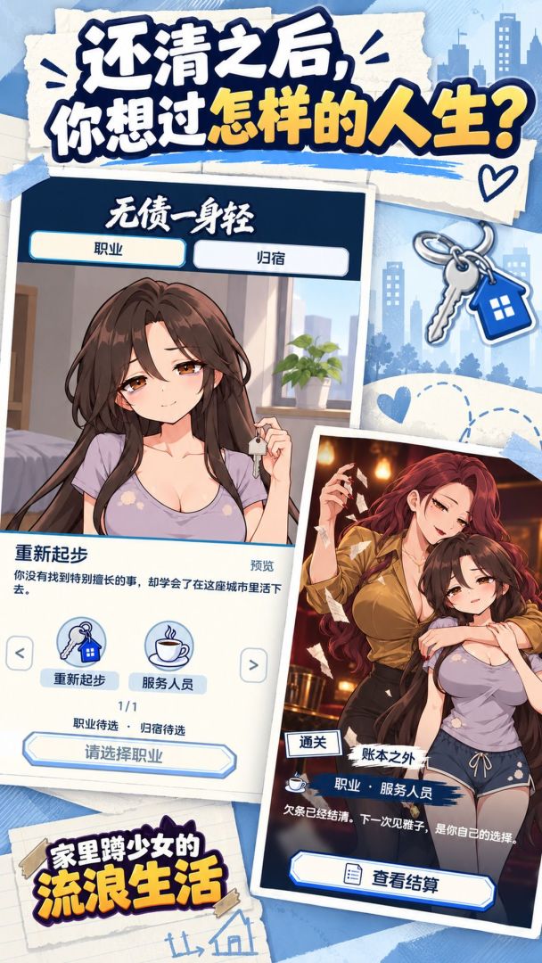 家里蹲少女的流浪生活游戏截图