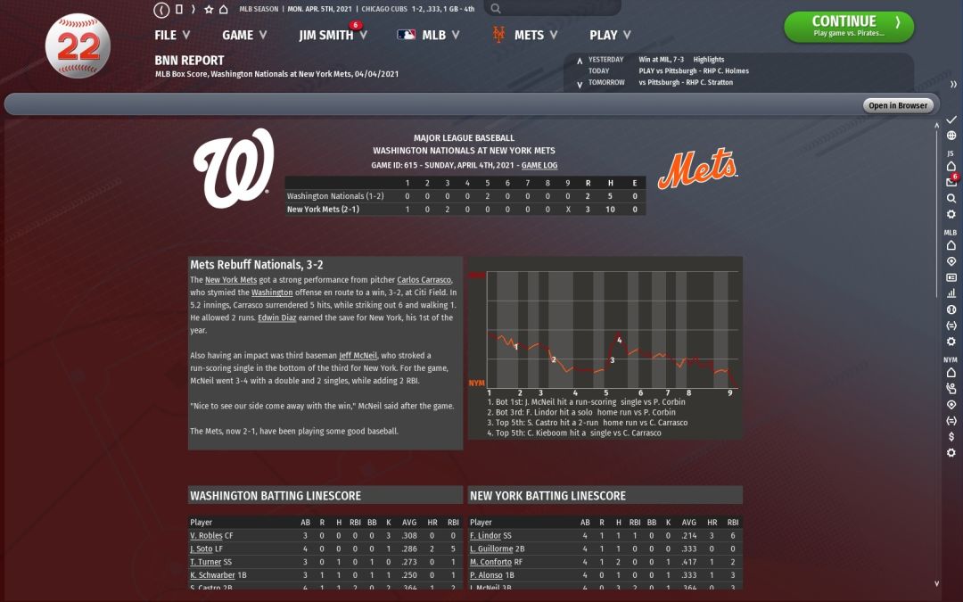 Out of the Park Baseball 22游戏截图