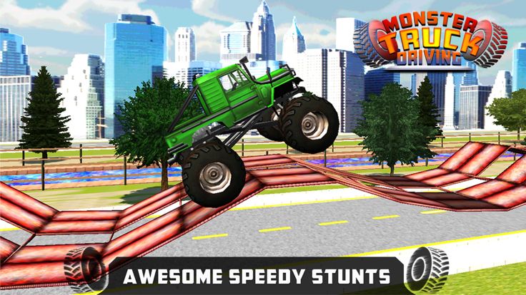 Monster Truck Driving : Extreme Tracks Climb Racing游戏截图