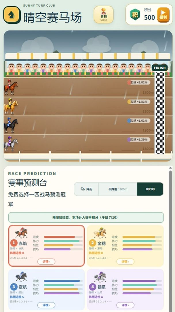 晴空赛马场游戏截图