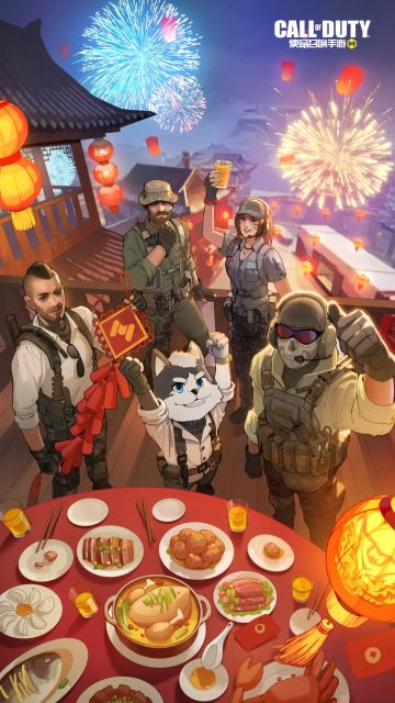虎啸贺新春，祝战士们新年快乐！