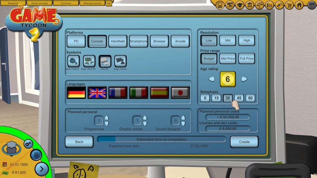 Game Tycoon 2游戏截图