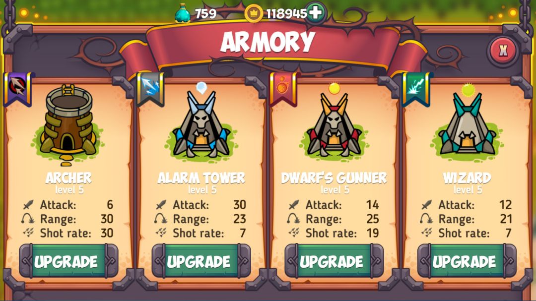 Tower Defense - Fantasy Legends Tower Game游戏截图
