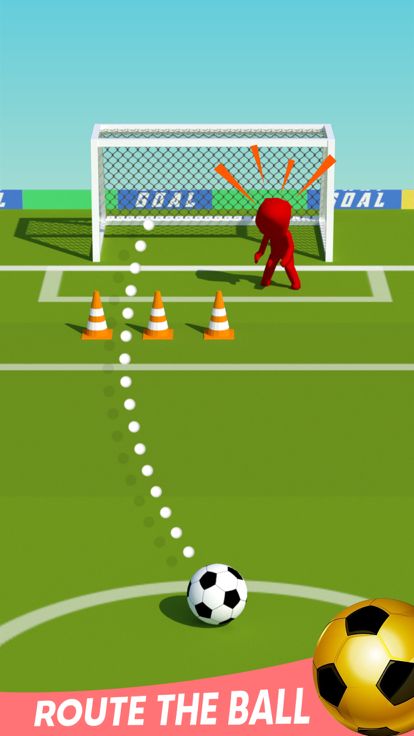Crazy Goal Kick Soccer Penalty游戏截图