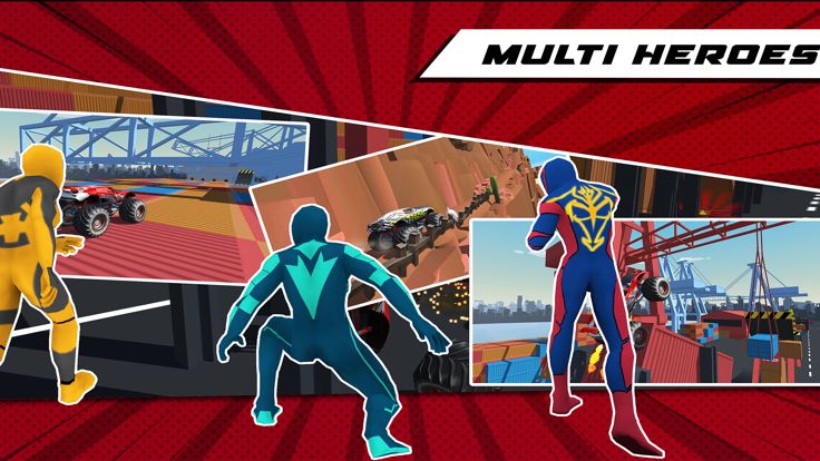 Superhero Mega Car Stunt游戏截图