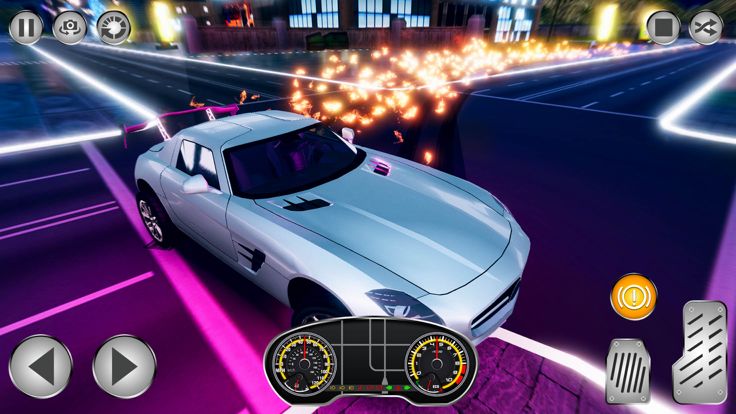 午夜汽车驾驶模拟器 - 极端汽车赛车游戏 - 最佳停车学院游戏截图