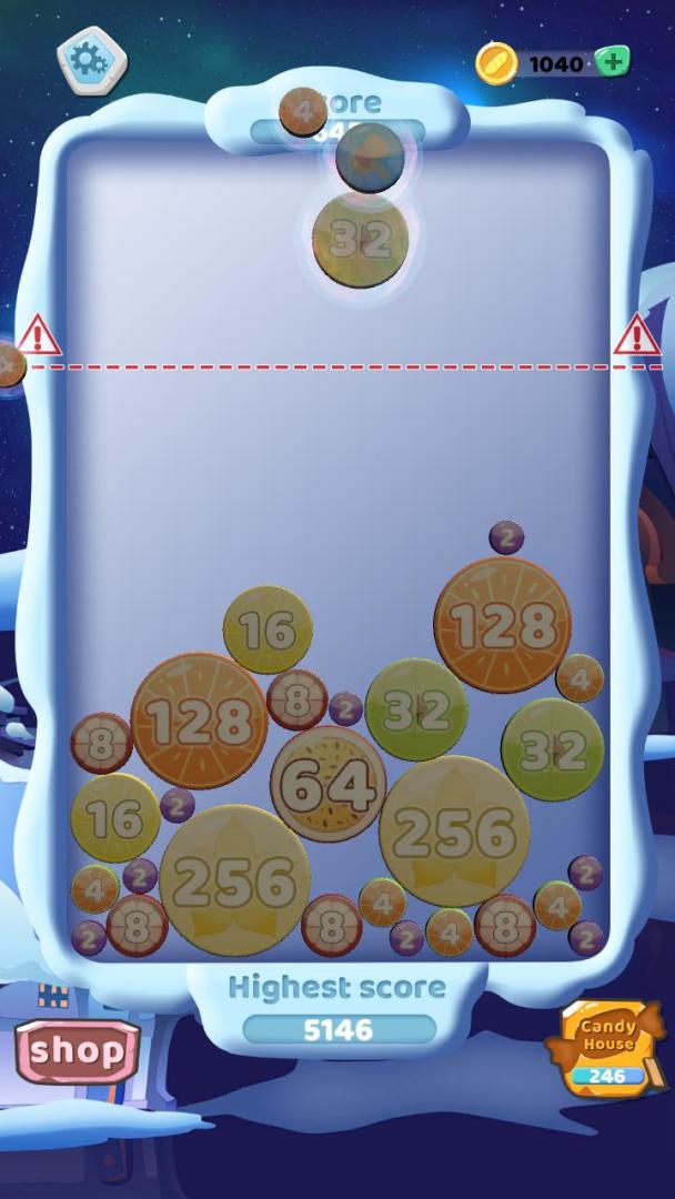 Candy Cutting 2048游戏截图