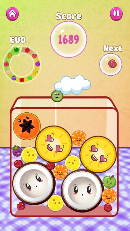 西瓜游戏： 水果合并游戏截图
