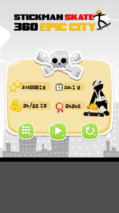 Stickman Skate 360 Epic City游戏截图