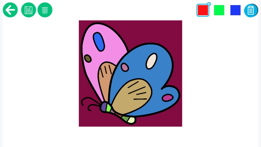 儿童动物填色画画游戏截图