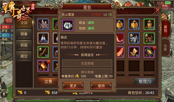 传奇世界手游游戏截图