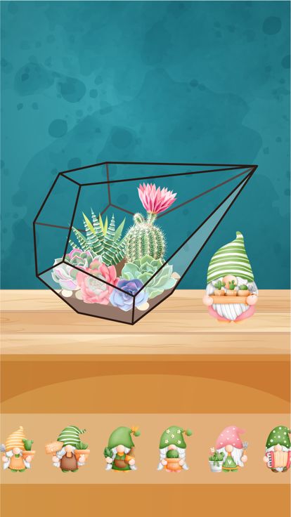 解压小游戏 - 唯美可爱的口袋花园 - 制作多肉生态景观瓶游戏截图