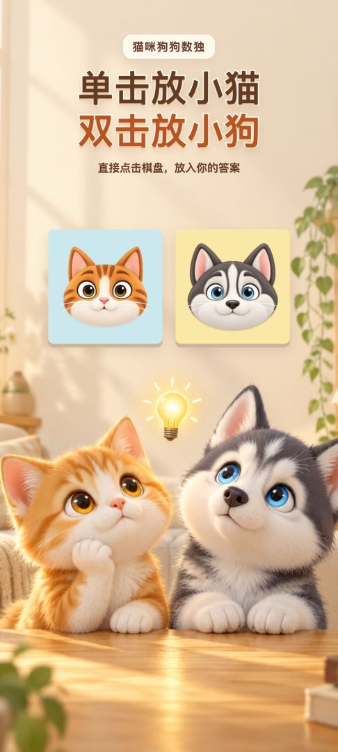 猫咪狗狗数独游戏截图