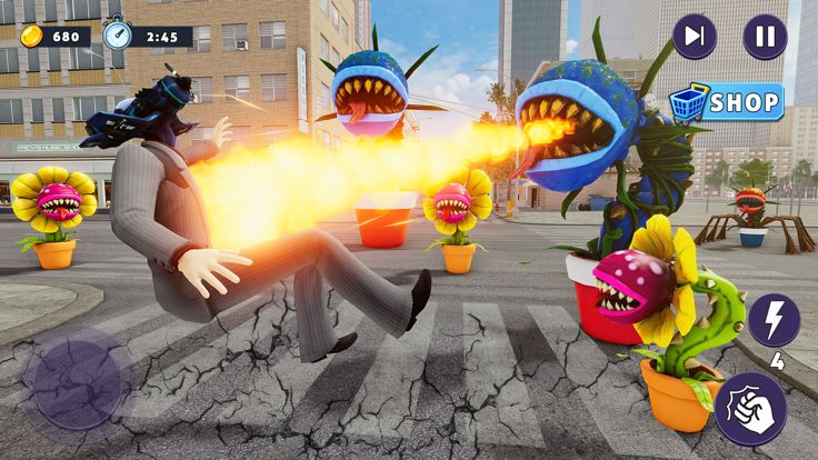 Toilet Monsters Vs Plants Hero游戏截图