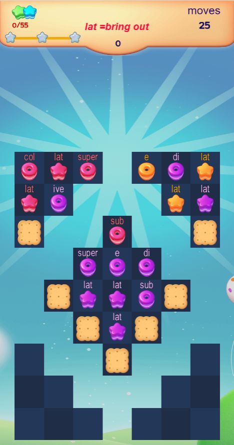 甜蜜英语消消乐游戏截图