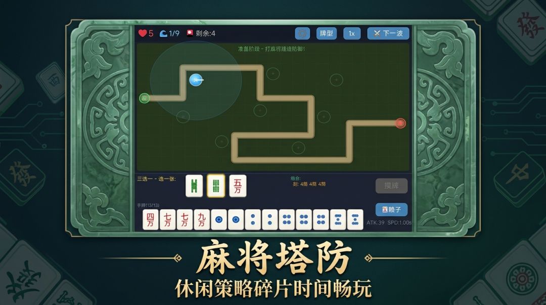 麻将塔防游戏截图