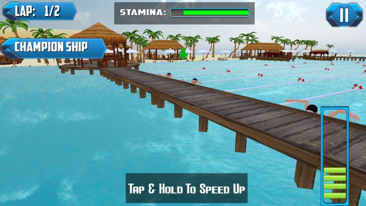 海滩游泳比赛游戏截图