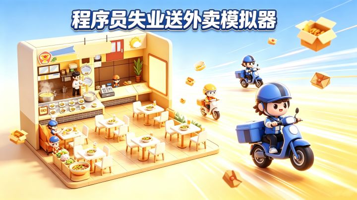 程序员失业送外卖模拟器 封面